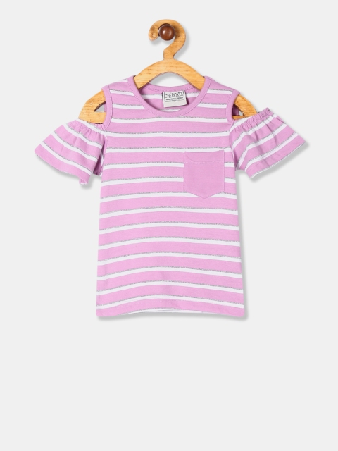 Cherokee Girls Pink Striped Top
