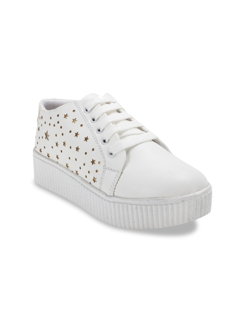 ZAPATOZ Women White Sneakers