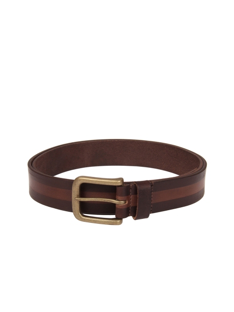 Aditi Wasan Men Tan & Brown Solid Genuine Leather Belt