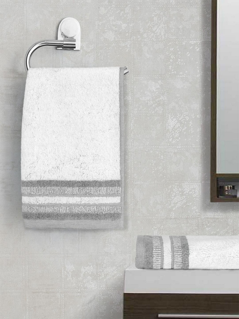 SPACES White & Charcoal Grey Solid Hygro Anti-Microbial 550 GSM Cotton Set of 2 Sustainable Hand Towels
SPACES White & Charcoal Grey Solid Hygro Anti-Microbial 550 GSM Cotton Set of 2 Sustainable Hand Towels