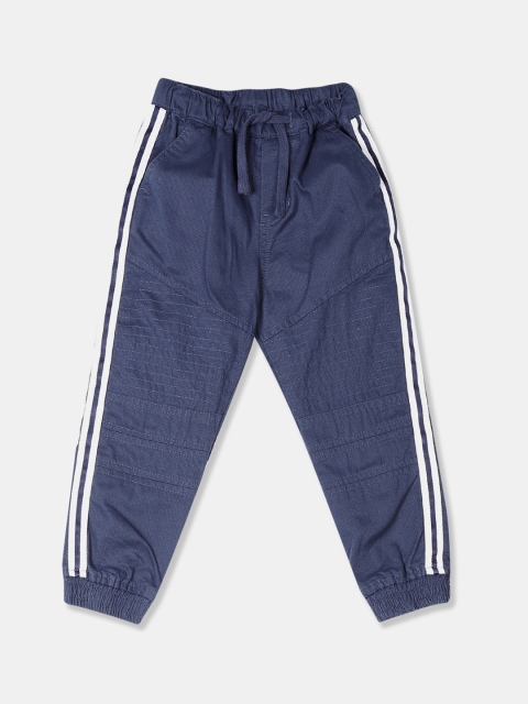 Cherokee Boys Blue Solid Pure Cotton Joggers