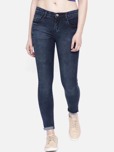 ZHEIA Women Blue Skinny Fit Mid-Rise Clean Look Jeans
