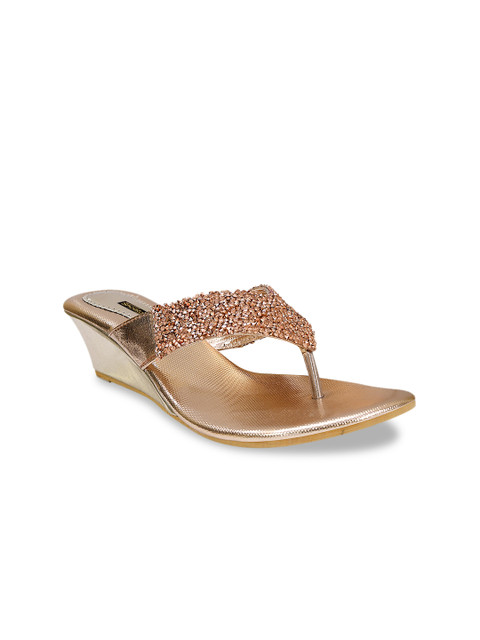 Shoetopia Women Copper-Toned Embellished Heels 
Shoetopia Women Copper-Toned Embellished Heels
