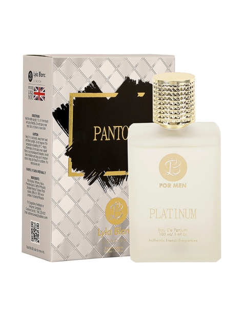 Lyla Blanc Men PLATINUM Perfume Spray EDP 100ml, White