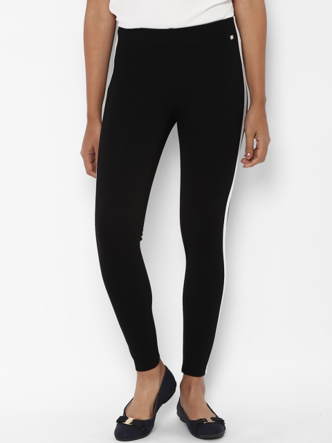 Allen Solly Woman Black Solid Treggings