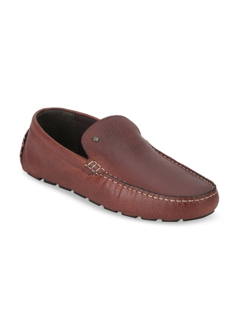Red Tape Men Brown Leather Driving Shoes