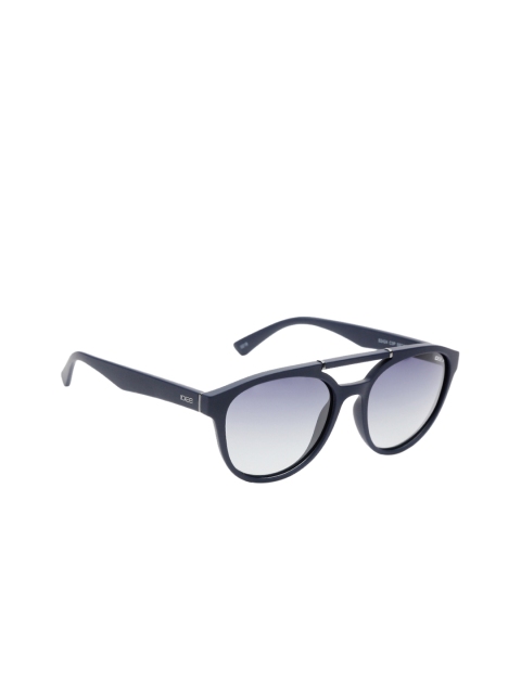 I DEE Men Oval Sunglasses with Polarised & UV Protected Lens IDS2424C3PSG, Blue