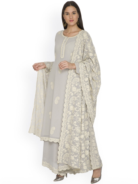 Pernia Pop-Up Shop By NYSA & SHUBHANGI Grey Embroidered Kurta Set