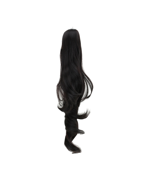 Rozia Women Black 22 Inch Deep Curly Ponytail Clip-On Hair Extension