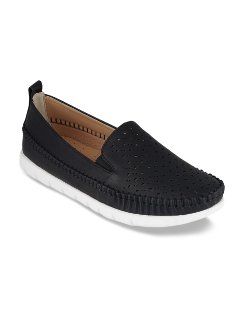 pelle albero Women Black Loafers
