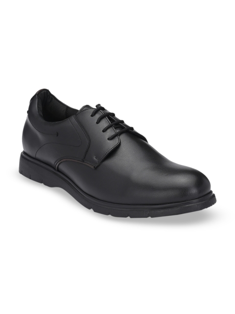 Delize Men Black Solid Formal Derbys