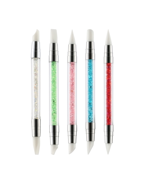 ROZIA Women Set of 5 Multicoloured Dual Tipped Silicone Rhinestone Nail Polish Carving Pen, Multi
ROZIA Women Set of 5 Multicoloured Dual Tipped Silicone Rhinestone Nail Polish Carving Pen, Multi