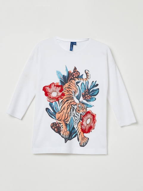 Fame Forever by Lifestyle Girls White Printed Top