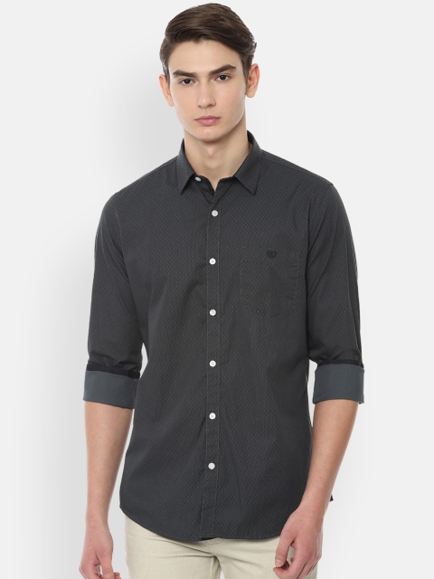Van Heusen Sport Men Grey Slim Fit Printed Casual Shirt
