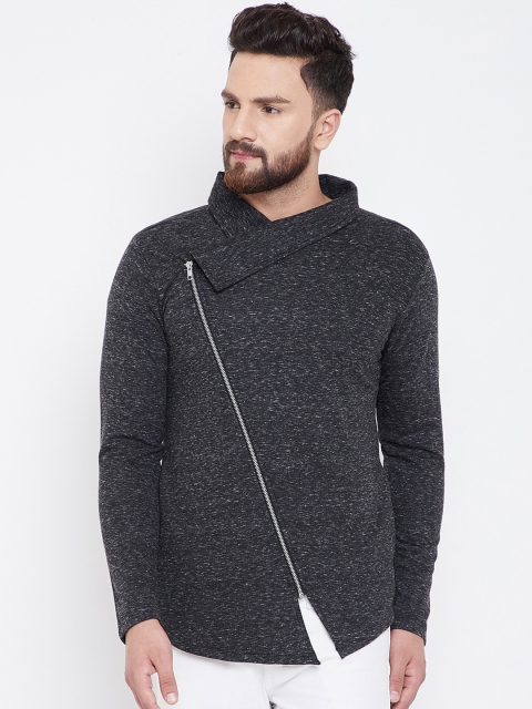 Hypernation Men Black Solid Sweatshirt