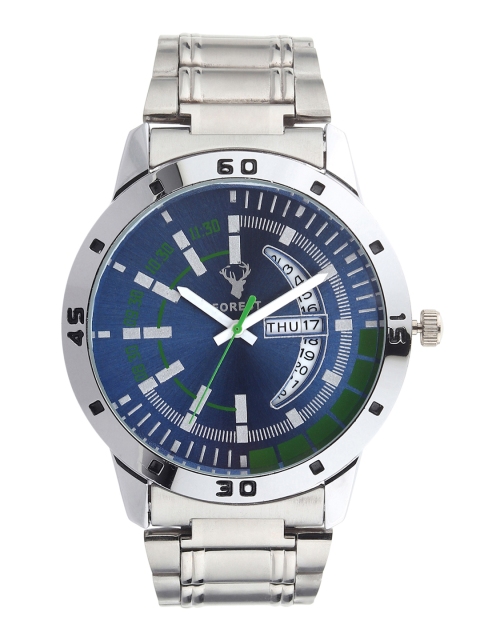 Hobforestessentials Men Blue & Silver-Toned Analogue Watch FR-279-BL