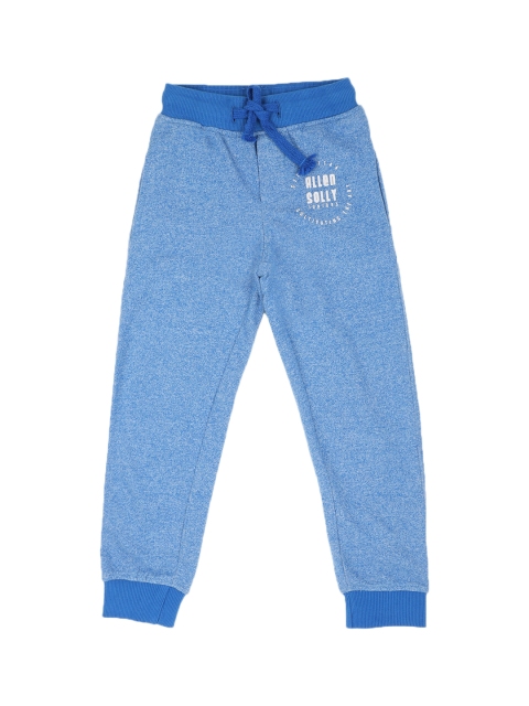 Allen Solly Junior Boys Blue Solid Straight-Fit Joggers