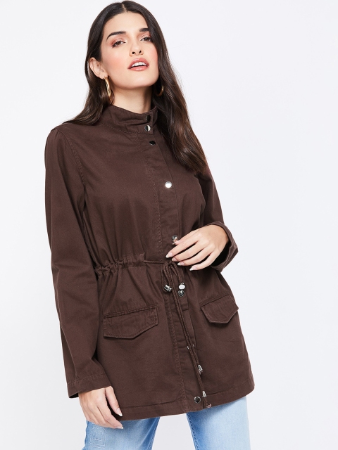 Fame Forever by Lifestyle Women Brown Solid Jacket