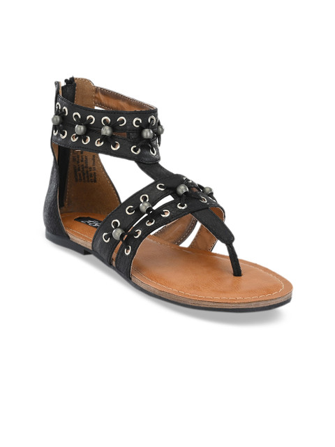 Zebba Women Black Embellished Gladiators
Zebba Women Black Embellished Gladiators