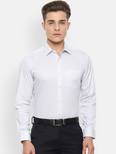 Van Heusen Men Blue Regular Fit Checked Formal Shirt