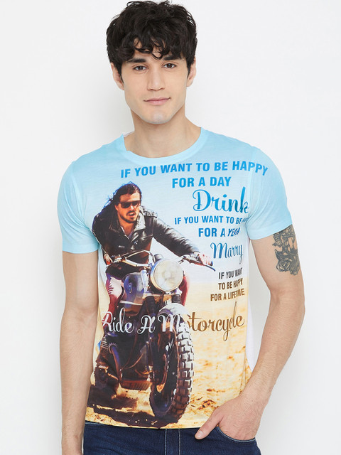 Wear Your Mind Men Blue Printed Round Neck T-shirt
Wear Your Mind Men Blue Printed Round Neck T-shirt