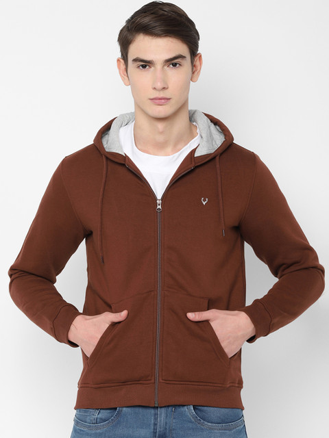 Allen Solly Men Brown Solid Hooded Sweatshirt 
Allen Solly Men Brown Solid Hooded Sweatshirt