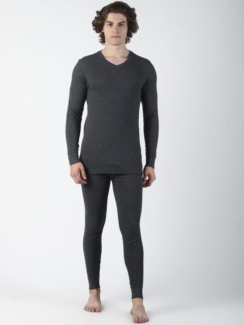 Force NXT Men Charcoal Grey Solid Assorted Thermal Set