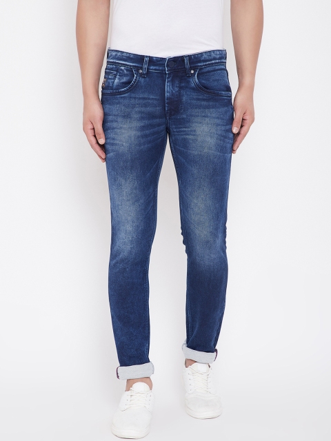 Canary London Men Blue Skinny Fit Mid-Rise Clean Look Stretchable Jeans