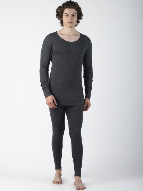 Force NXT Men Charcoal Grey Solid Assorted Thermal Set