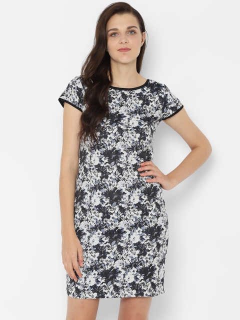 Allen Solly Woman Women Printed Black T-shirt Dress