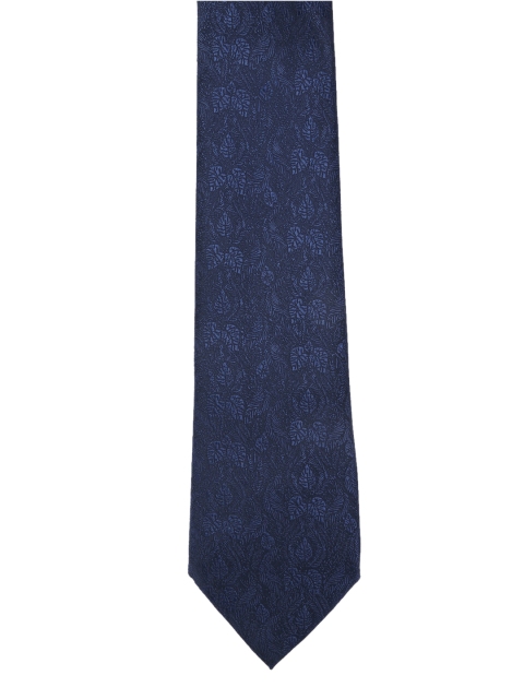 Calvadoss Men Navy Blue Woven Design Broad Tie