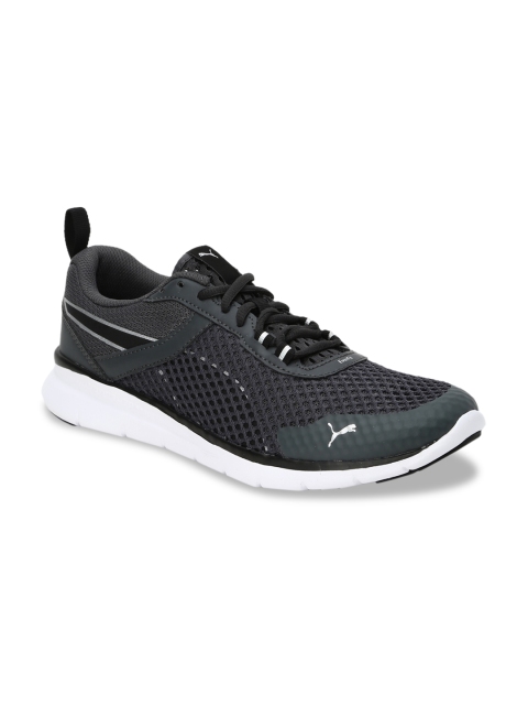 Puma Unisex Grey Mesh Flex Essential Pro Running Shoes