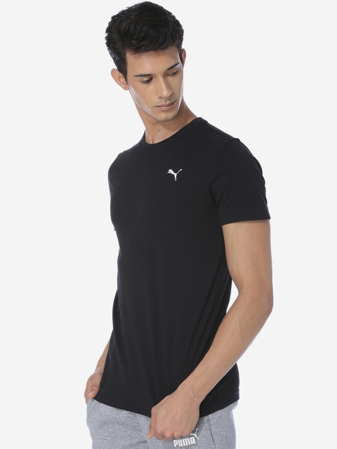Puma Men Black Printed Round Neck T-shirt
