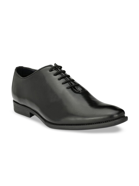 Ferraiolo Men Black Solid Formal Oxfords