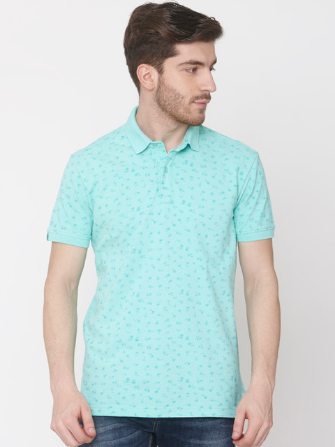 Mufti Men Sea Green Slim Fit Printed Polo Collar T-shirt 
Mufti Men Sea Green Slim Fit Printed Polo Collar T-shirt