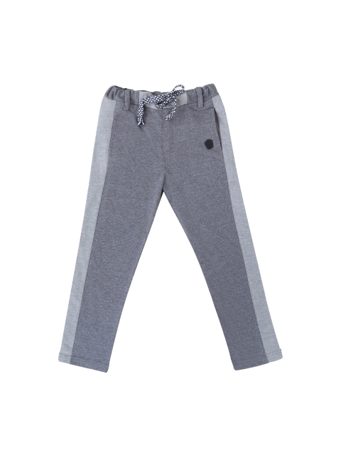Lil Tomatoes Boys Grey Solid Track Pants