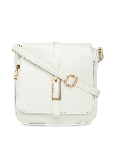 KLEIO White Solid Sling Bag
KLEIO White Solid Sling Bag