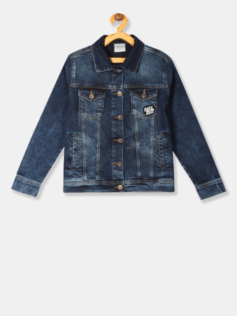 Cherokee Boys Blue Printed Denim Jacket Jacket