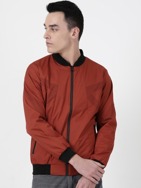Monte Carlo Men Orange Printed Padded Jacket