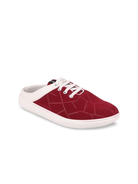 FAUSTO Women Red Slip-On Sneakers
