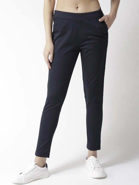 Xpose Women Navy Blue Solid Skinny-Fit Treggings