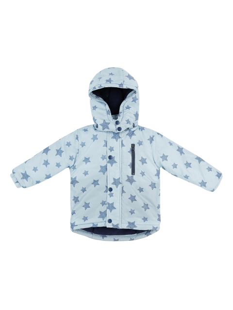 Pantaloons Baby Boys Blue Printed Padded Jacket