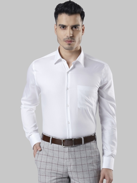 Raymond Men White Regular Fit Solid Formal Shirt