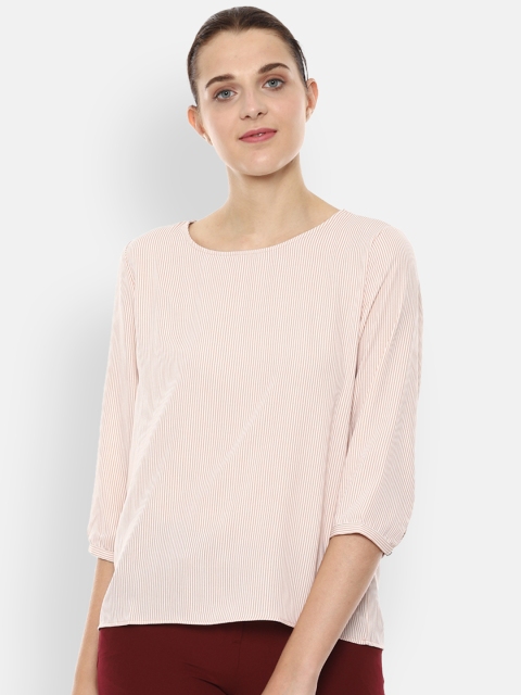 Van Heusen Woman Beige Striped Top