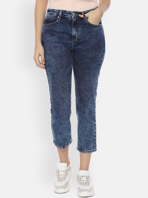People Women Blue Regular Fit Jeans