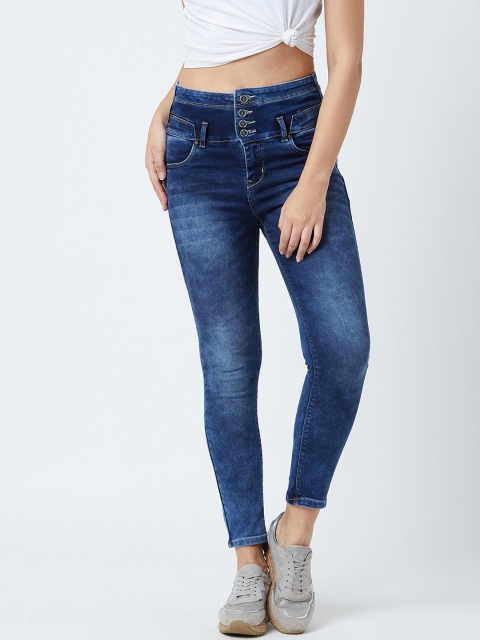 Devis Women Blue Skinny Fit High-Rise Clean Look Stretchable Jeans