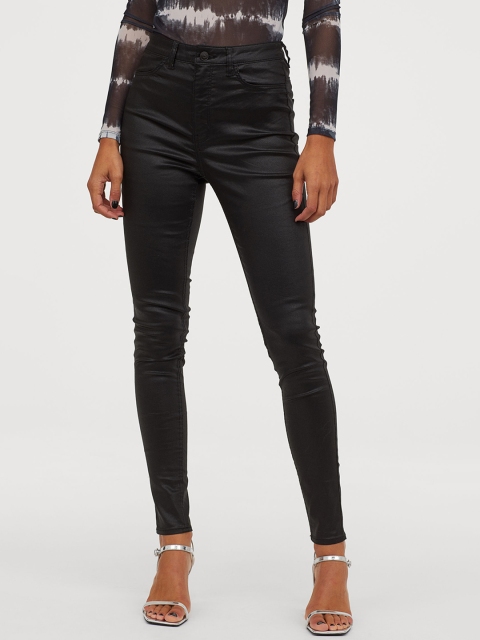 H&M Women Black Solid Super Skinny High Jeans