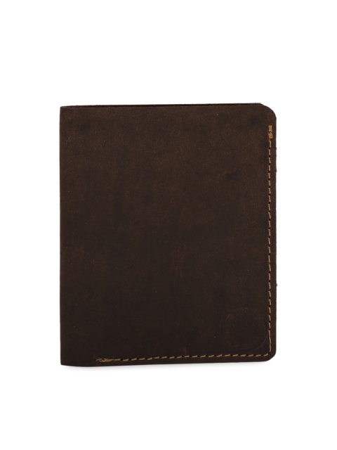 STYLER KING Men Brown Solid Leather Two Fold Wallet