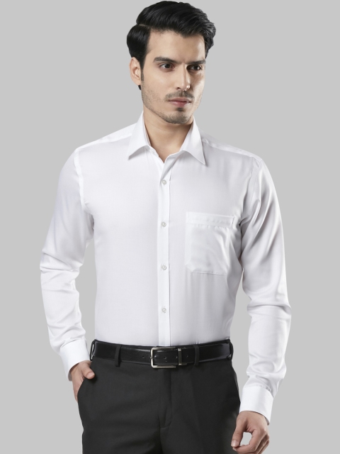 Raymond Men White Regular Fit Solid Formal Shirt