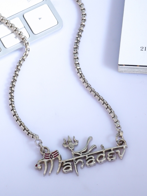 Dare by Voylla Men Silver-Plated Mahadev Extension Inscription Handcrafted Pendant With Chain
Dare by Voylla Men Silver-Plated Mahadev Extension Inscription Handcrafted Pendant With Chain